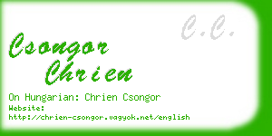 csongor chrien business card